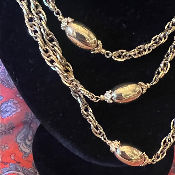 Vintage Monet Gold Multi-Strand Necklace - Picture 3 of 6